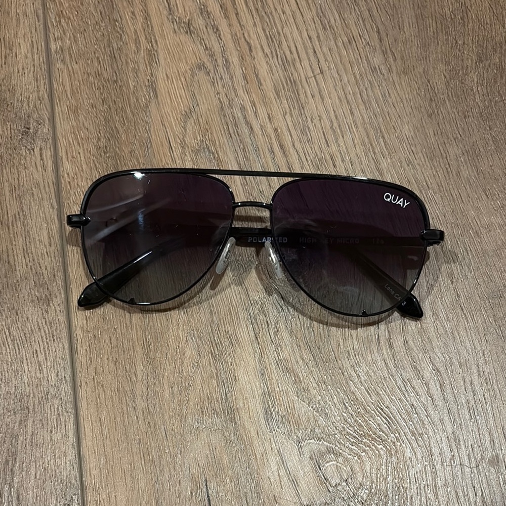 Quay Australia Black Aviator Sunglasses